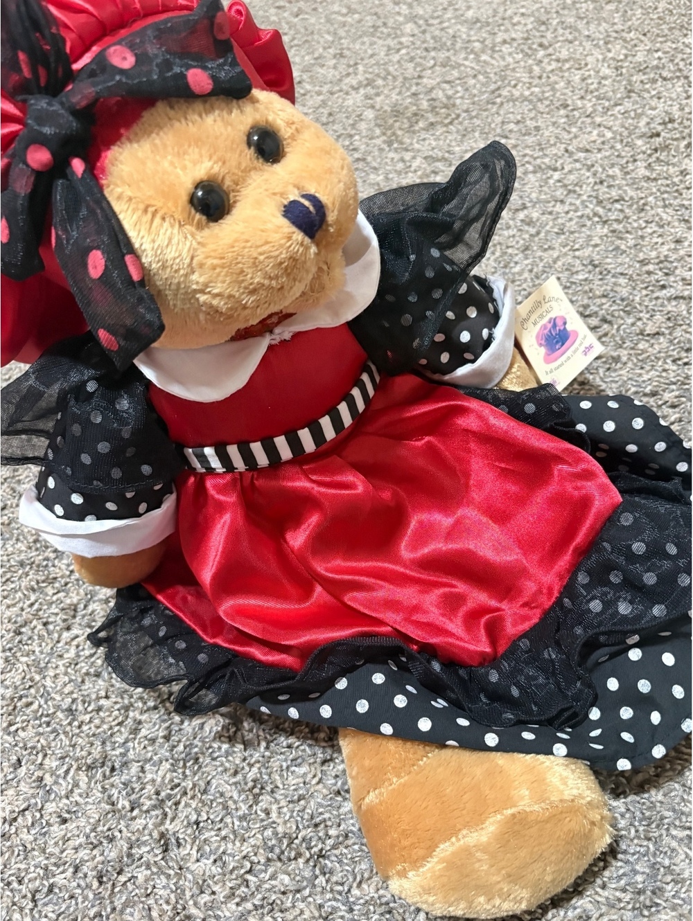 Vintage Chantilly Lane Auntie Pasta Musical Bear 22" Plush - UNTESTED w/ Tag